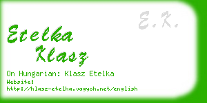 etelka klasz business card